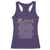 13th Amendment of U.S. Constitution Racerback Tank Top Juneteenth 1865 Black History