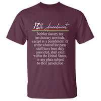 13th Amendment of U.S. Constitution T Shirt Juneteenth 1865 Black History