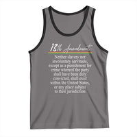 13th Amendment of U.S. Constitution Tank Top Juneteenth 1865 Black History