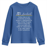 13th Amendment of U.S. Constitution Youth Sweatshirt Juneteenth 1865 Black History