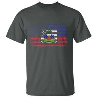 American Haitian Haiti USA Flag T Shirt