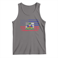 American Haitian Haiti USA Flag Tank Top