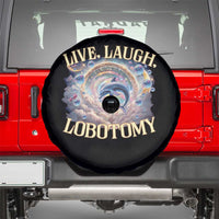 Funny Live Laugh Lobotomy Spare Tire Cover Dolphin Meme Silly Unhinged Joke