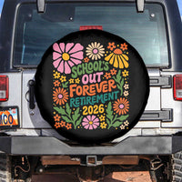 Schools Out Forever Retirement 2026 Spare Tire Cover Retired Teacher Summer Retro Floral