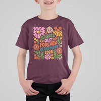 Schools Out Forever Retirement 2026 T Shirt For Kid Retired Teacher Summer Retro Floral