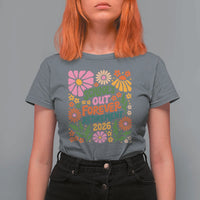 Schools Out Forever Retirement 2026 T Shirt For Women Retired Teacher Summer Retro Floral