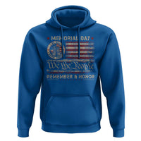 Memorial Day Hoodie Remember And Honor Red Poppy Flower Military Veteran