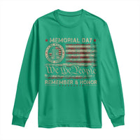 Memorial Day Long Sleeve Shirt Remember And Honor Red Poppy Flower Military Veteran