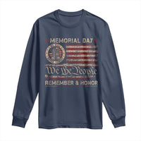 Memorial Day Long Sleeve Shirt Remember And Honor Red Poppy Flower Military Veteran