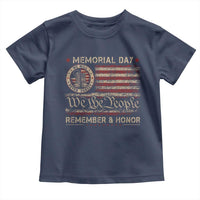 Memorial Day Toddler T Shirt Remember And Honor Red Poppy Flower Military Veteran