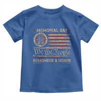 Memorial Day Toddler T Shirt Remember And Honor Red Poppy Flower Military Veteran