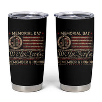 Memorial Day Tumbler Cup Remember And Honor Red Poppy Flower Military Veteran