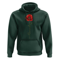 Remember Memorial day Red Poppy Veteran Military Army Hoodie