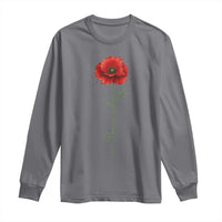 Remember Memorial day Red Poppy Veteran Military Army Long Sleeve Shirt