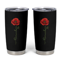 Remember Memorial day Red Poppy Veteran Military Army Tumbler Cup