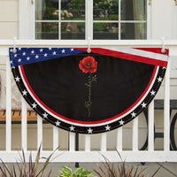 Remember Memorial day Red Poppy Veteran Military Army Patriotic Fan Flag
