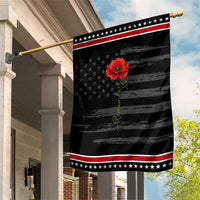 Remember Memorial day Red Poppy Veteran Military Army Patriotic Garden Flag