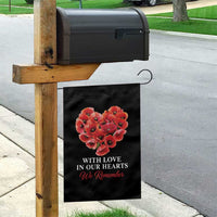 Memorial Day Garden Flag With Love In Our Hearts We Remember Red Poppy Flower