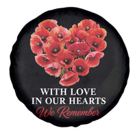 Memorial Day Spare Tire Cover With Love In Our Hearts We Remember Red Poppy Flower