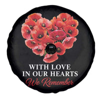 Memorial Day Spare Tire Cover With Love In Our Hearts We Remember Red Poppy Flower