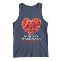 Memorial Day Tank Top With Love In Our Hearts We Remember Red Poppy Flower
