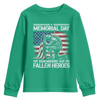 Memorial Day Youth Sweatshirt Remembering Our Fallen Heroes Veteran Day American Flag