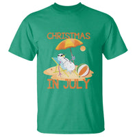 Funny Christmas In July T Shirt Snowman Summer Vacation Cocktails Beach - Wonder Print Shop