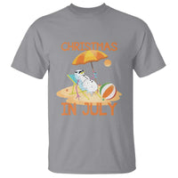 Funny Christmas In July T Shirt Snowman Summer Vacation Cocktails Beach - Wonder Print Shop