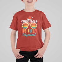 Funny Christmas In July Squad T Shirt For Kid Summer Xmas Beach Sunglasses - Wonder Print Shop