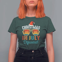 Funny Christmas In July Squad T Shirt For Women Summer Xmas Beach Sunglasses - Wonder Print Shop