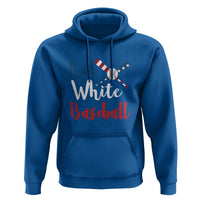 Funny Red White Baseball Hoodie 4th Of July Bat Ball American Flag - Wonder Print Shop