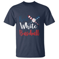 Funny Red White Baseball T Shirt 4th Of July Bat Ball American Flag - Wonder Print Shop