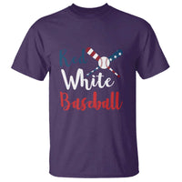 Funny Red White Baseball T Shirt 4th Of July Bat Ball American Flag - Wonder Print Shop
