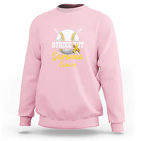 Strike Out Sarcoma Cancer Sweatshirt Baseball Fight Awareness Yellow Ribbon - Wonder Print Shop