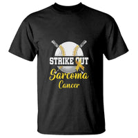 Strike Out Sarcoma Cancer T Shirt Baseball Fight Awareness Yellow Ribbon - Wonder Print Shop