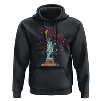 Funny America France Heritage Month Hoodie Statue of Liberty With Croissant - Wonder Print Shop