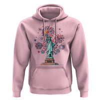 Funny America France Heritage Month Hoodie Statue of Liberty With Croissant - Wonder Print Shop