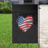 4th of July American Flag Heart USA Patriotic Garden Flag Star Stripes - Wonder Print Shop