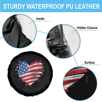 4th of July American Flag Heart USA Patriotic Spare Tire Cover Star Stripes - Wonder Print Shop