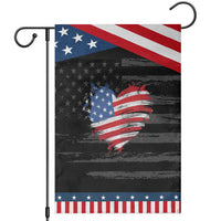 4th of July American Flag Heart USA Patriotic Garden Flag Star Stripes