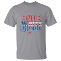 Funny 4th Of july Red White And Blonde T Shirt Patriotic American Flag - Wonder Print Shop