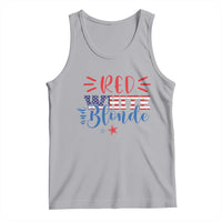 Funny 4th Of july Red White And Blonde Tank Top Patriotic American Flag - Wonder Print Shop
