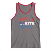 Funny 4th Of july Red White And Blonde Tank Top Patriotic American Flag - Wonder Print Shop