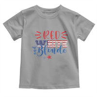 Funny 4th Of july Red White And Blonde Toddler T Shirt Patriotic American Flag - Wonder Print Shop