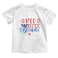 Funny 4th Of july Red White And Blonde Toddler T Shirt Patriotic American Flag - Wonder Print Shop