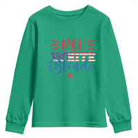 Funny 4th Of july Red White And Blonde Youth Sweatshirt Patriotic American Flag - Wonder Print Shop