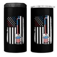 Funny Pouring Beer American Flag 4th Of July Craft Brewery 4 in 1 Can Cooler Tumbler - Wonder Print Shop