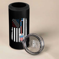 Funny Pouring Beer American Flag 4th Of July Craft Brewery 4 in 1 Can Cooler Tumbler - Wonder Print Shop