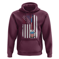 Funny Pouring Beer American Flag 4th Of July Craft Brewery Hoodie - Wonder Print Shop