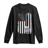 Funny Pouring Beer American Flag 4th Of July Craft Brewery Long Sleeve Shirt - Wonder Print Shop